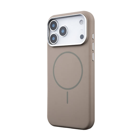 Apple iPhone 17 Pro Style Magsafe Telefon Kılıfı Kahve