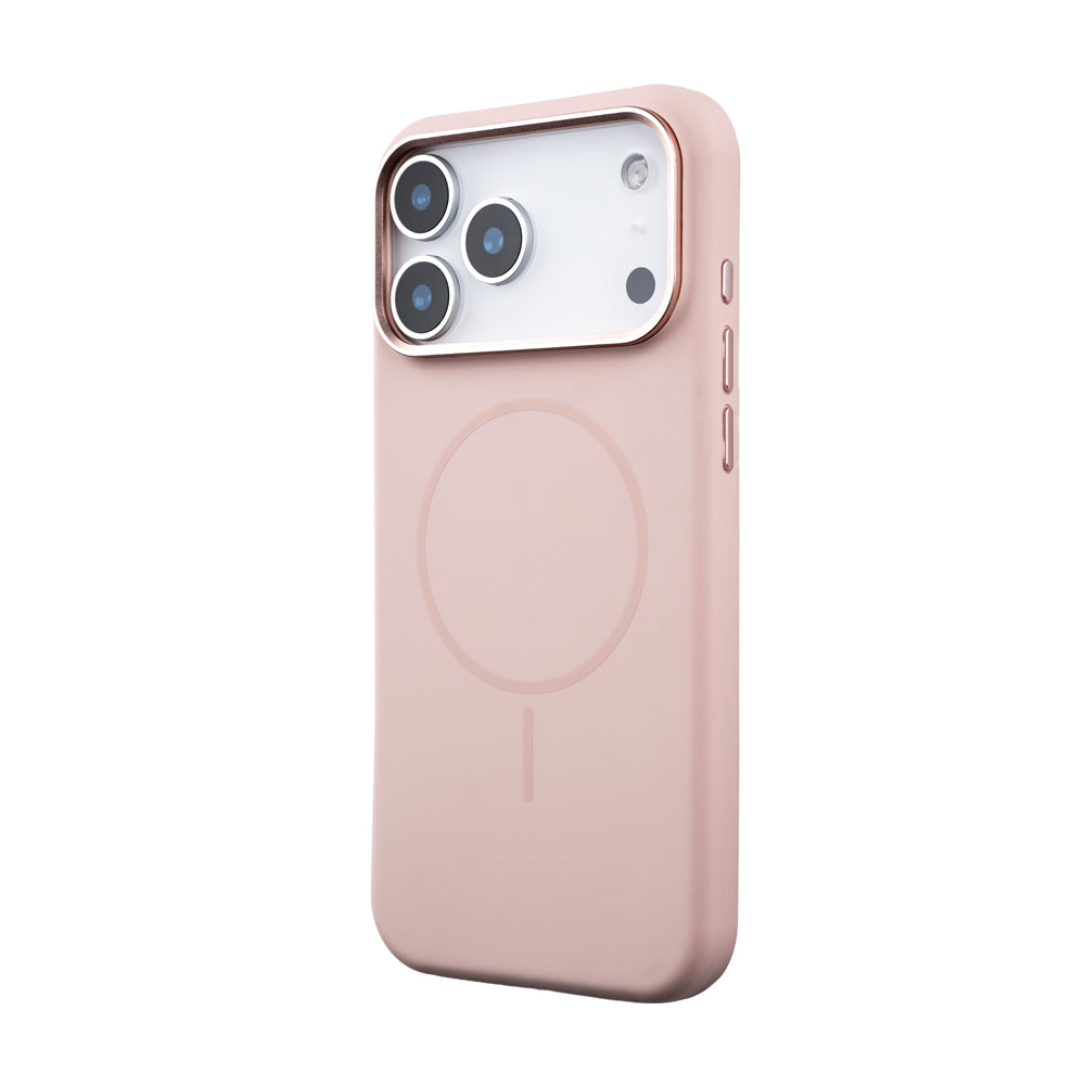 Apple iPhone 17 Pro Style Magsafe Telefon Kılıfı Pembe