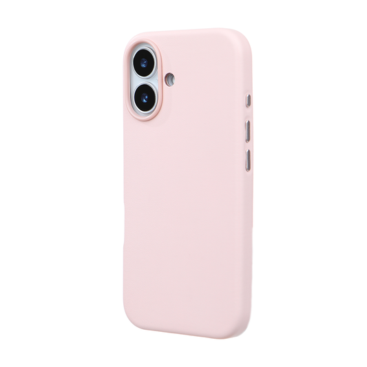 iPhone 16 Gizli Magsafeli Vegan Deri Telefon Kılıfı - Pembe