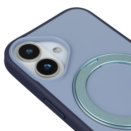 Apple iPhone 17 Magsafe Premium Standlı Fonksiyonel Telefon Kılıfı Mavi