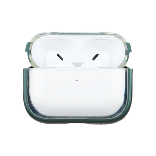 Apple Airpods Uyumlu Stand Özellikli Şeffaf Kulaklık Kılıfı Gece Yeşili
