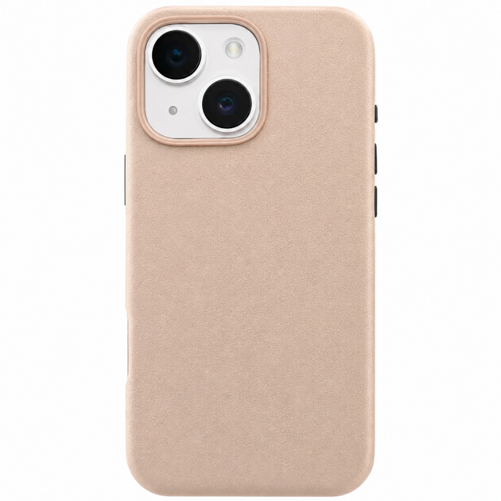 iPhone 13 Gizli Magsafeli Vegan Deri Telefon Kılıfı - Gold