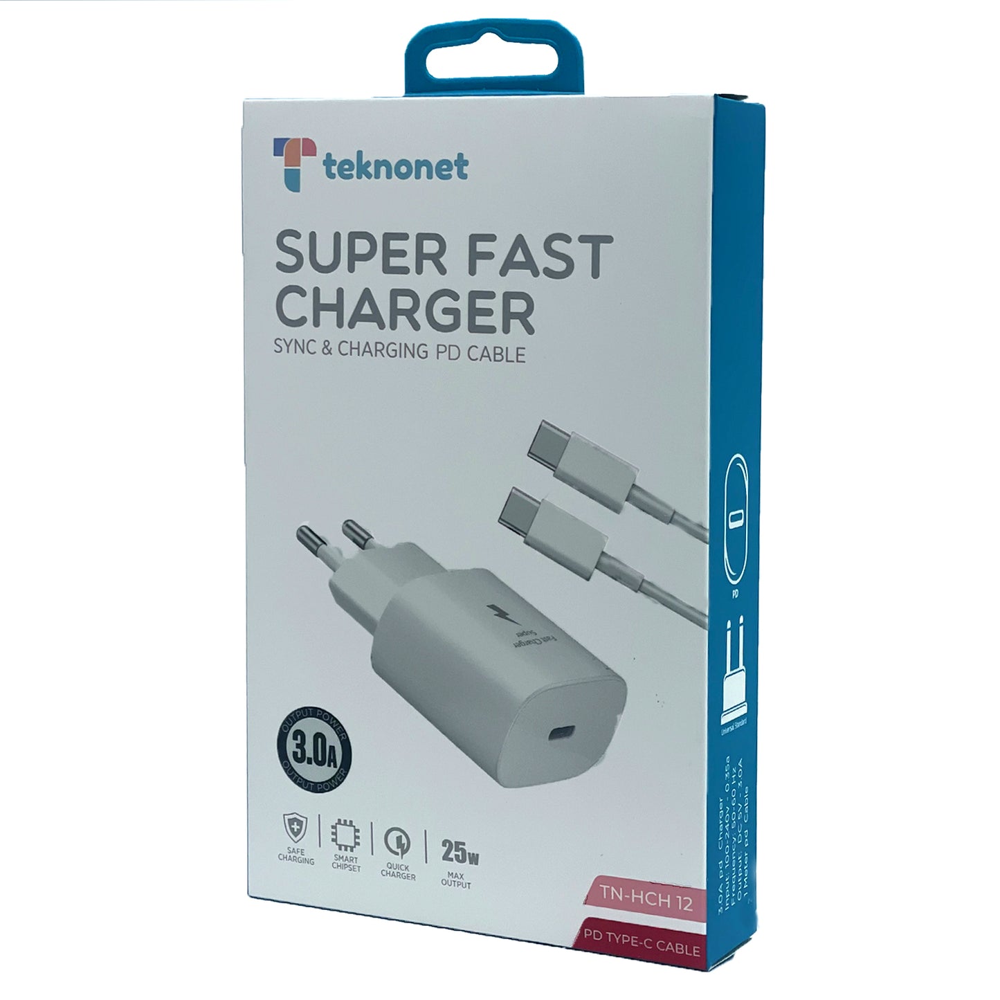 TN-HCH12 25W 3000 mAh Type-C To Type-C Şarj Aleti (Beyaz)