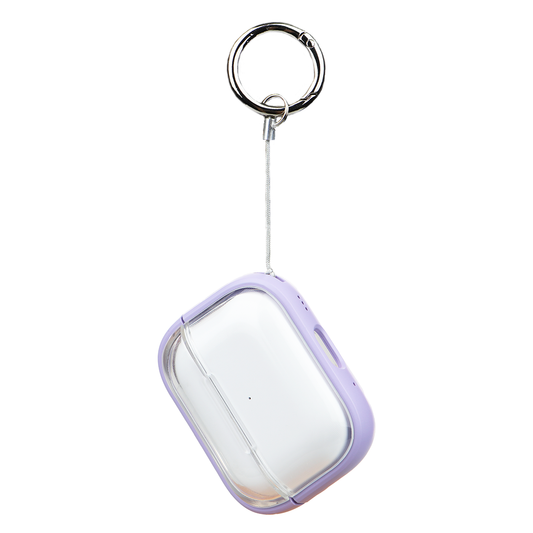 Apple Airpods Uyumlu Stand Özellikli Şeffaf Kulaklık Kılıfı Lila