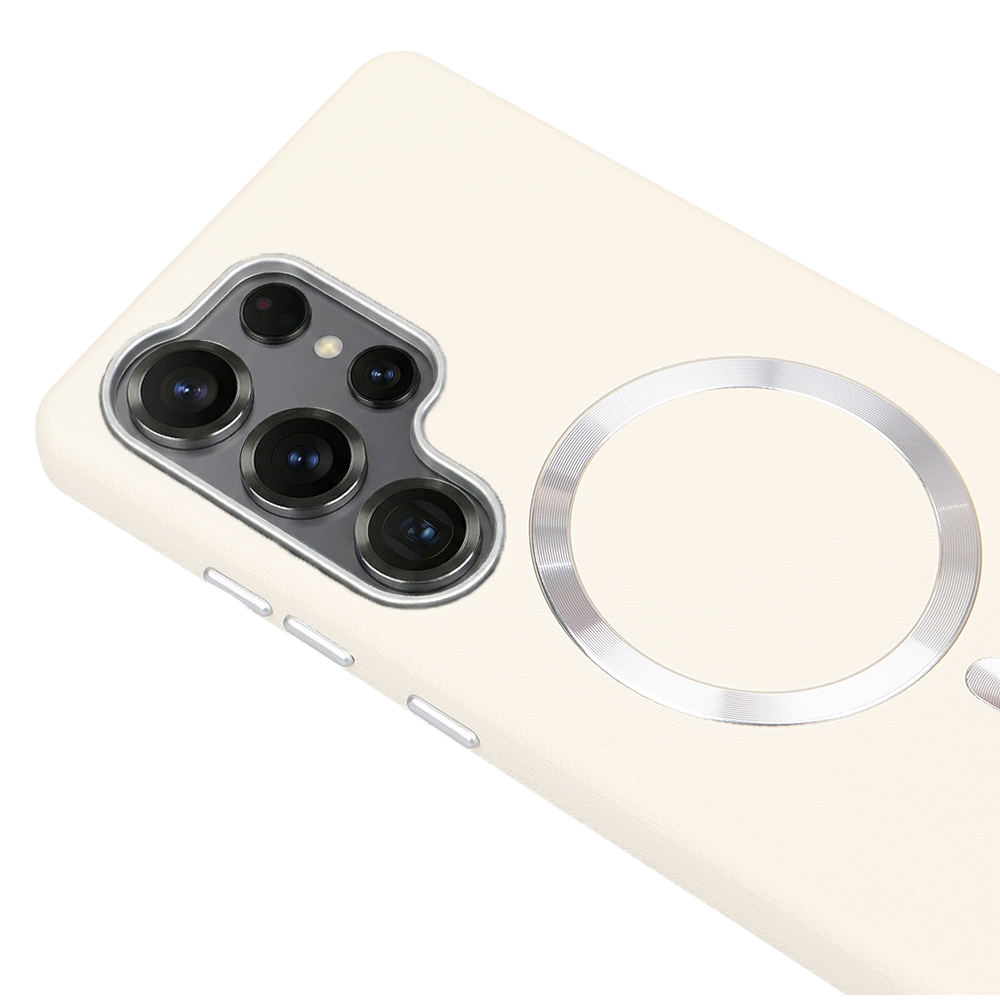 Samsung S25 Ultra Solid Magsafe Telefon Kılıfı Krem