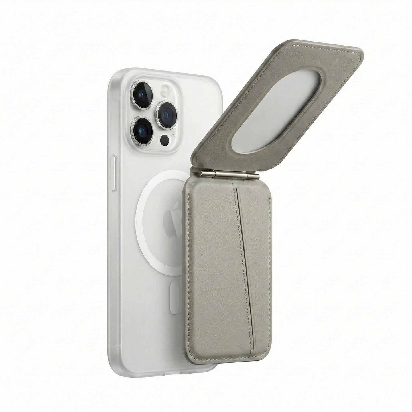Fonksiyonel Premium Magsafe Kartlık Bej
