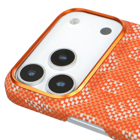 iPhone 17 Pro Gilded Örgü Serisi Aramid Zırhlı Telefon Kılıfı