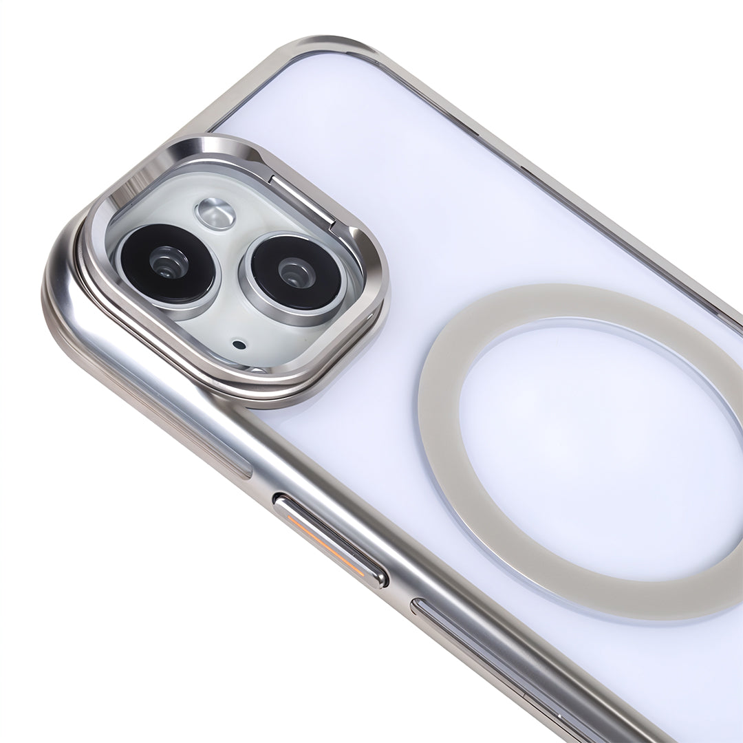 iPhone 13 Kamera Standlı Magsafe Telefon Kılıfı Gri
