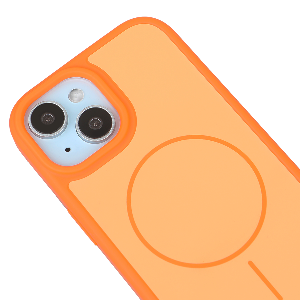 iPhone 15 Plus Neva Magsafe Telefon Kılıfı Turuncu