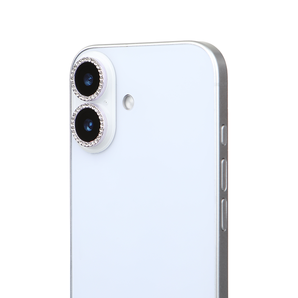 iPhone 17 Kamera Koruyucu Diamond Taşlı Purple