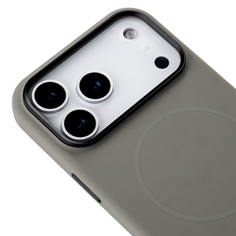 Apple iPhone 17 Pro Max Style Magsafe Telefon Kılıfı Gri