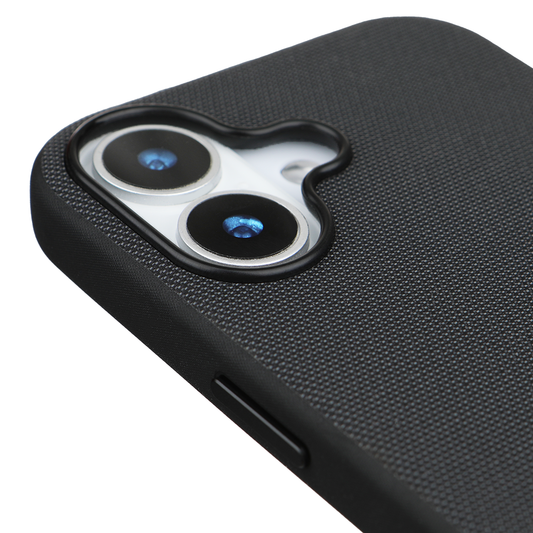 iPhone 16 Gizli Magsafeli Mikro Kabartma Premium Telefon Kılıfı - Siyah