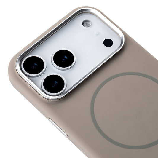 Apple iPhone 17 Pro Style Magsafe Telefon Kılıfı Kahve