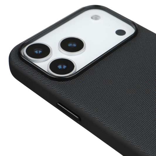 iPhone 17 Pro Gizli Magsafeli Mikro Kabartma Premium Telefon Kılıfı - Siyah