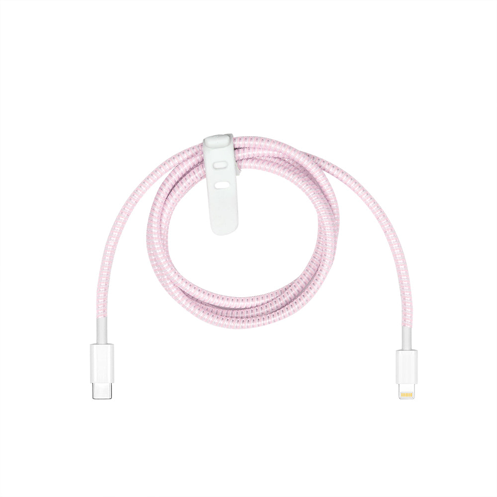 Şarj Başlığı ve Kablo Koruyucu 4 lü Set Pembe Pati