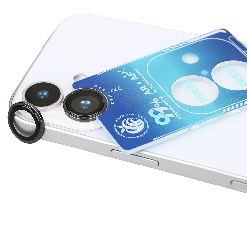 Modelinle Uyumlu iPhone Kamera Koruyucu Ring Black Upsell