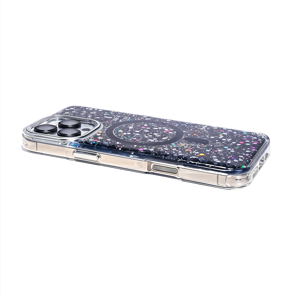 iPhone 16 Pro Max Simli Dolgulu Magsafe Telefon Kılıfı Siyah