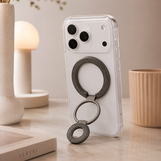 Universal 3 Kademeli Katlanabilir MagSafe Telefon Standı Siyah