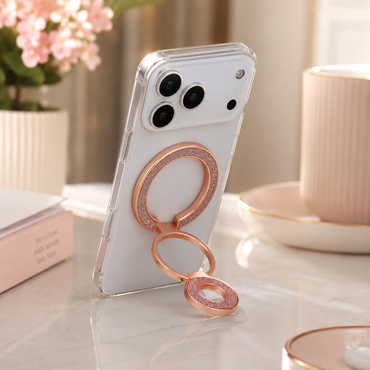 Universal 3 Kademeli Katlanabilir MagSafe Telefon Standı Rose Gold