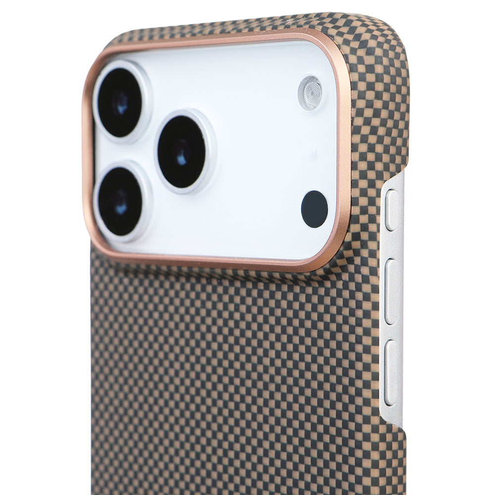 iPhone 17 Pro Max Kevlar Nettech Magsafe Kahve Telefon Kılıfı