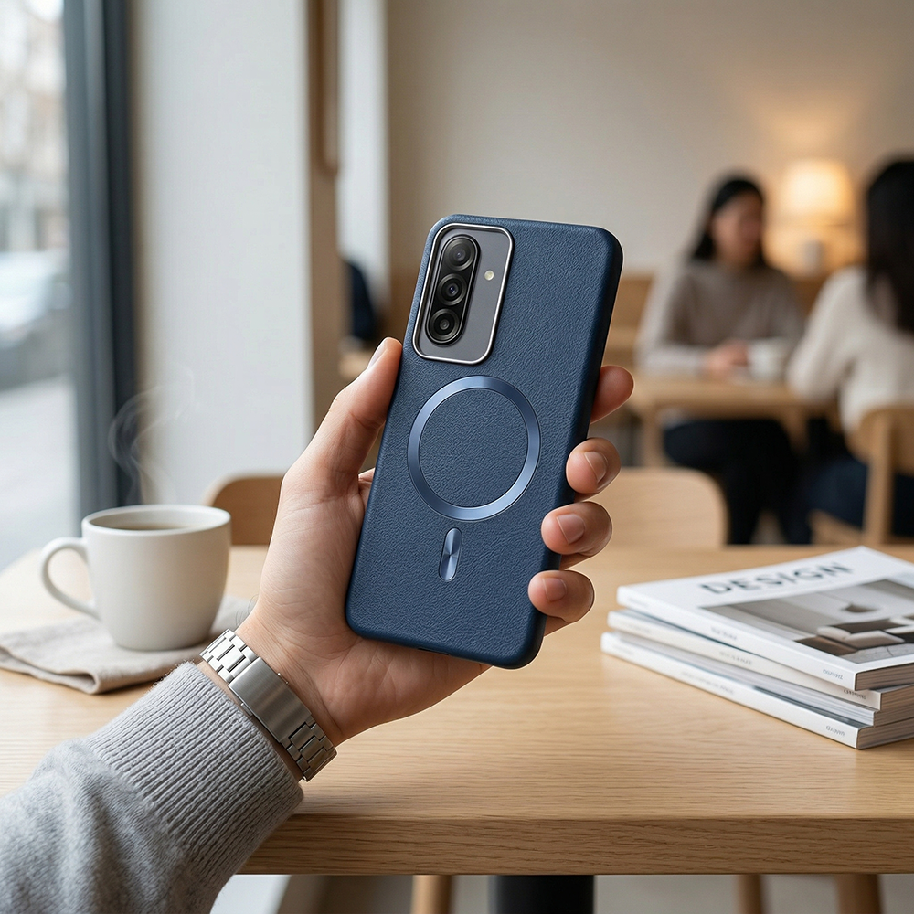 Samsung A17 5G Solid Magsafe Telefon Kılıfı Lacivert