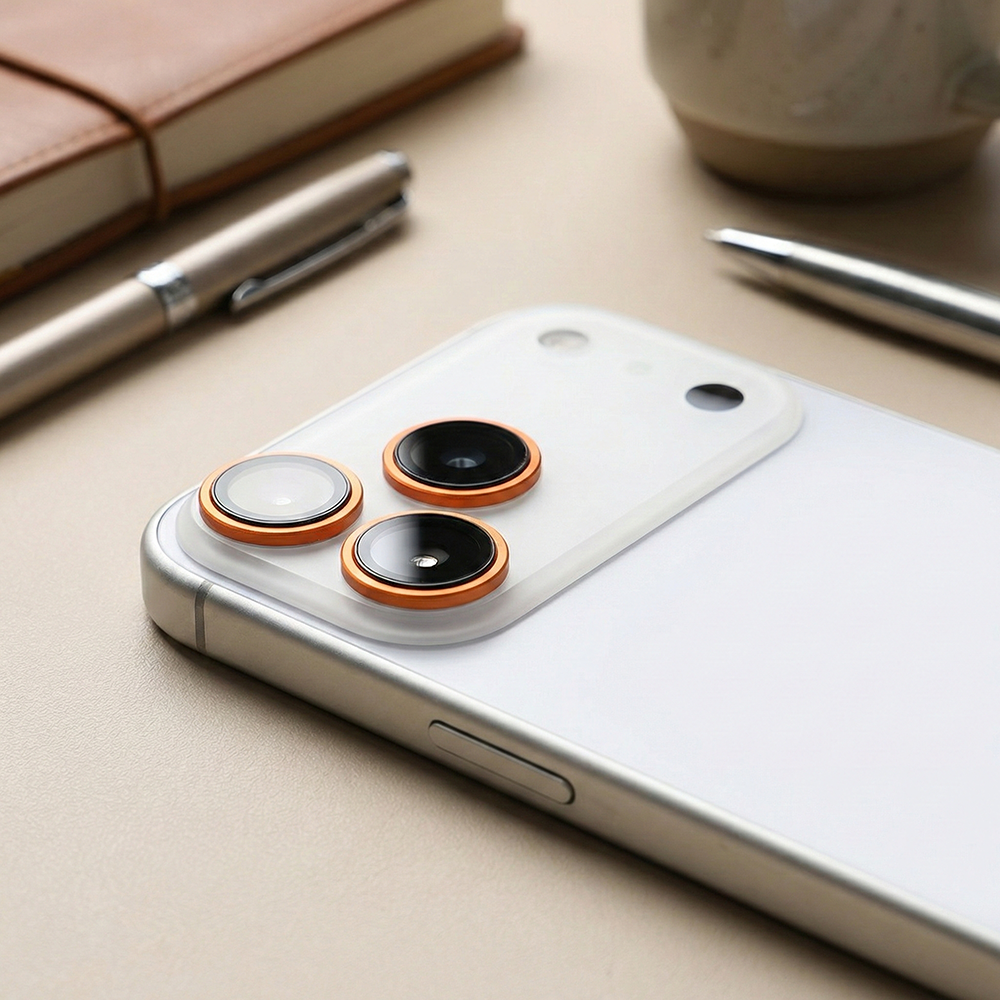 iPhone 17 Pro Max Kamera Koruyucu Ring Orange