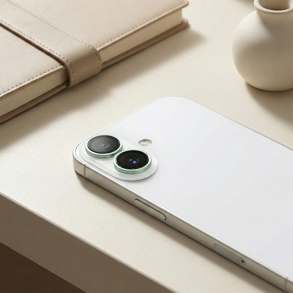 iPhone 17 Kamera Koruyucu Ring Light Green