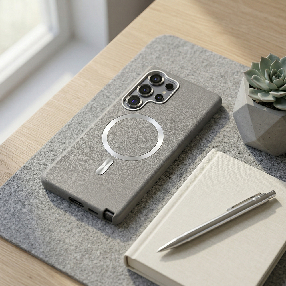 Samsung S24 Ultra Solid Magsafe Telefon Kılıfı Gri