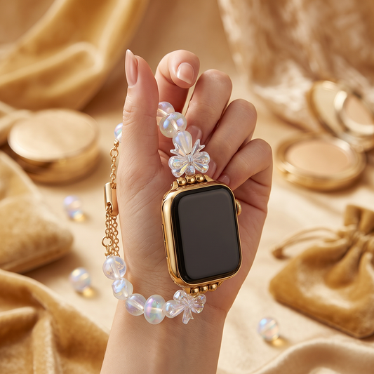 Apple Watch Saat Şeffaf Kurdele Tasarımlı Şık Kordon