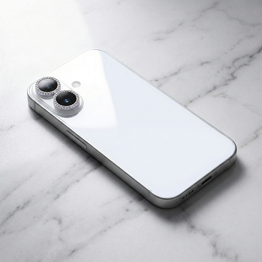 iPhone 17 Kamera Koruyucu Diamond Taşlı Purple