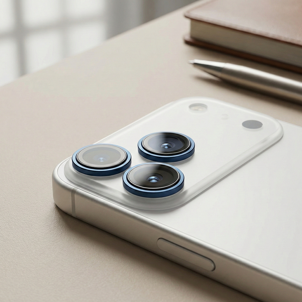 iPhone 17 Pro Max Kamera Koruyucu Ring Blue
