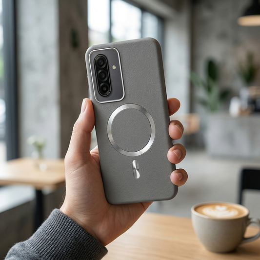 Samsung A17 5G Solid Magsafe Telefon Kılıfı Gri