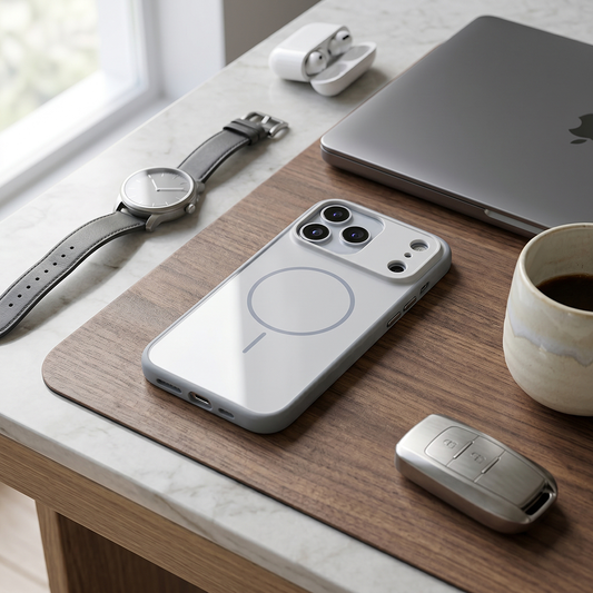 iPhone 17 Pro Max Neva Magsafe Telefon Kılıfı Beyaz