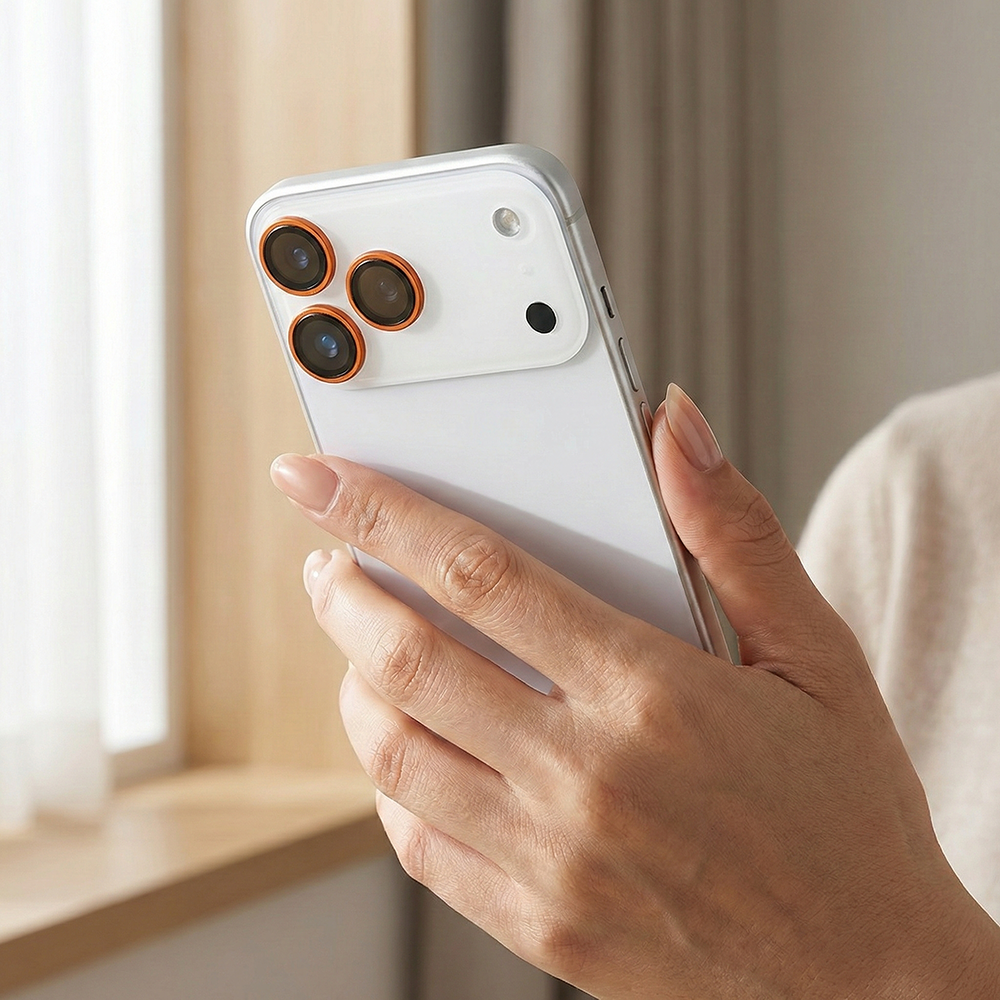 iPhone 17 Pro Max Kamera Koruyucu Ring Orange