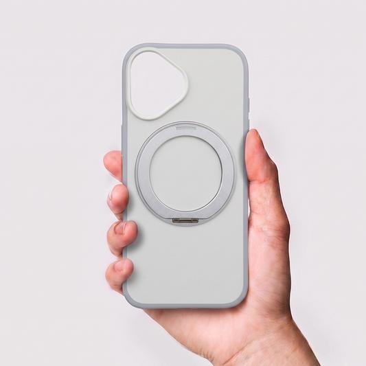 Apple iPhone 17 Magsafe Premium Standlı Fonksiyonel Telefon Kılıfı Beyaz