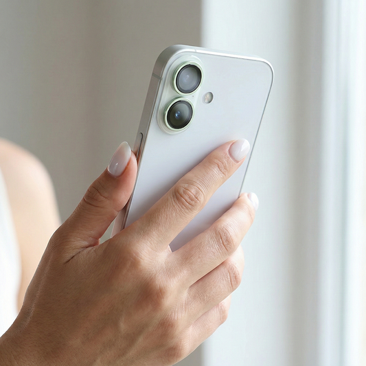 iPhone 17 Kamera Koruyucu Ring Light Green