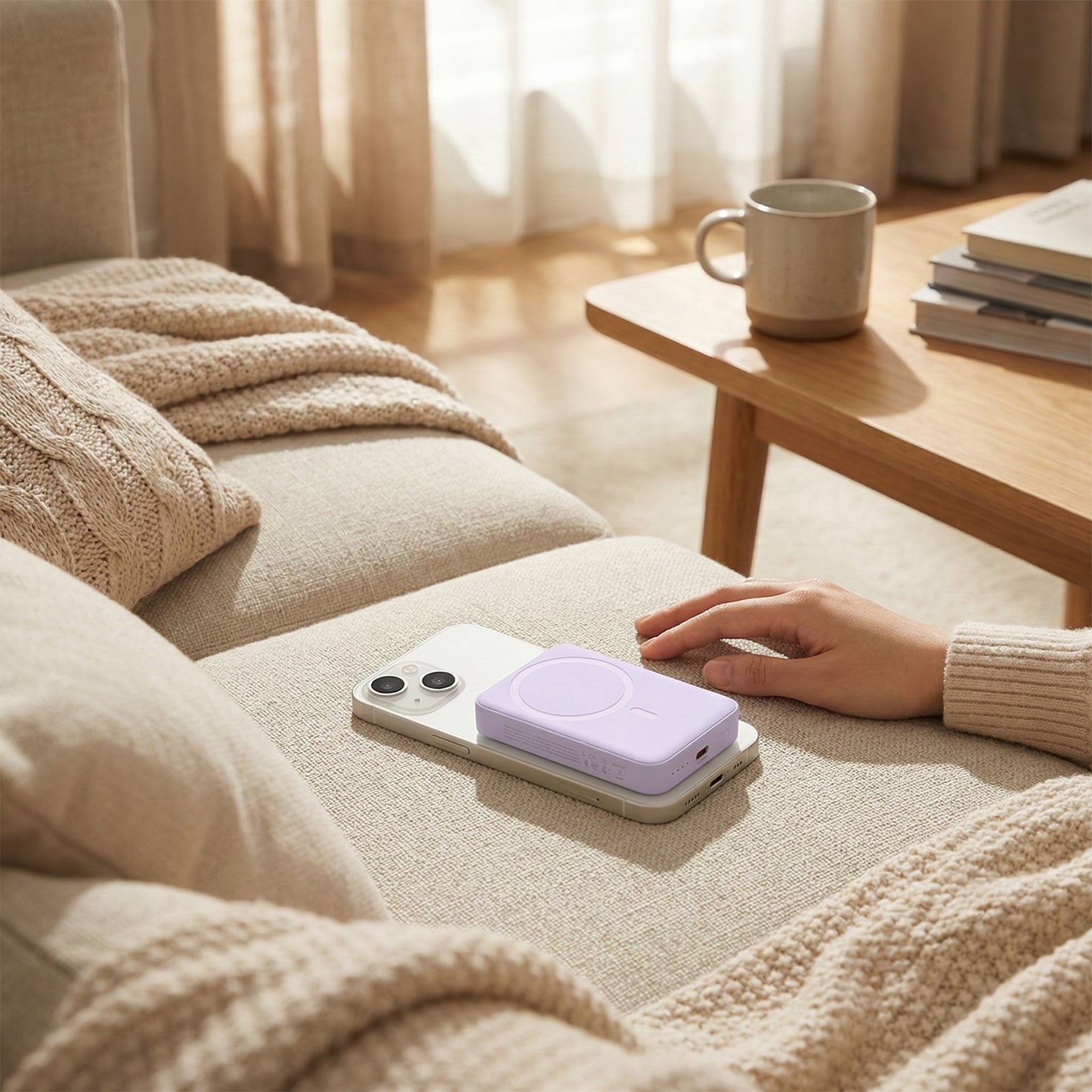 Nettech 10.000 mAh Standlı MagSafe Uyumlu Powerbank