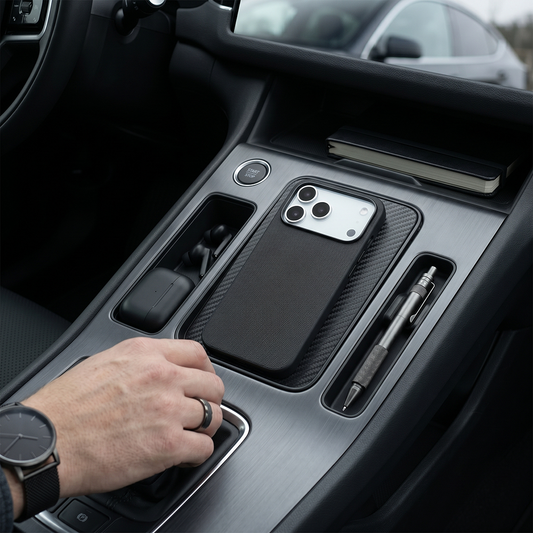 iPhone 17 Pro Gizli Magsafeli Mikro Kabartma Premium Telefon Kılıfı - Siyah