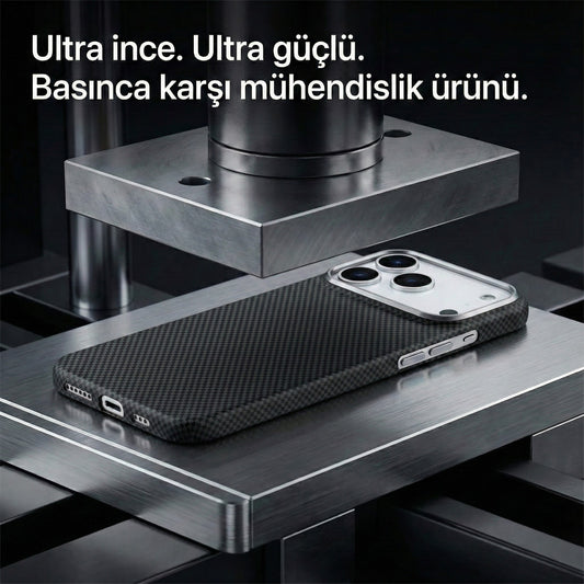 iPhone 17 Pro Max Kevlar Nettech Magsafe Telefon Kılıfı