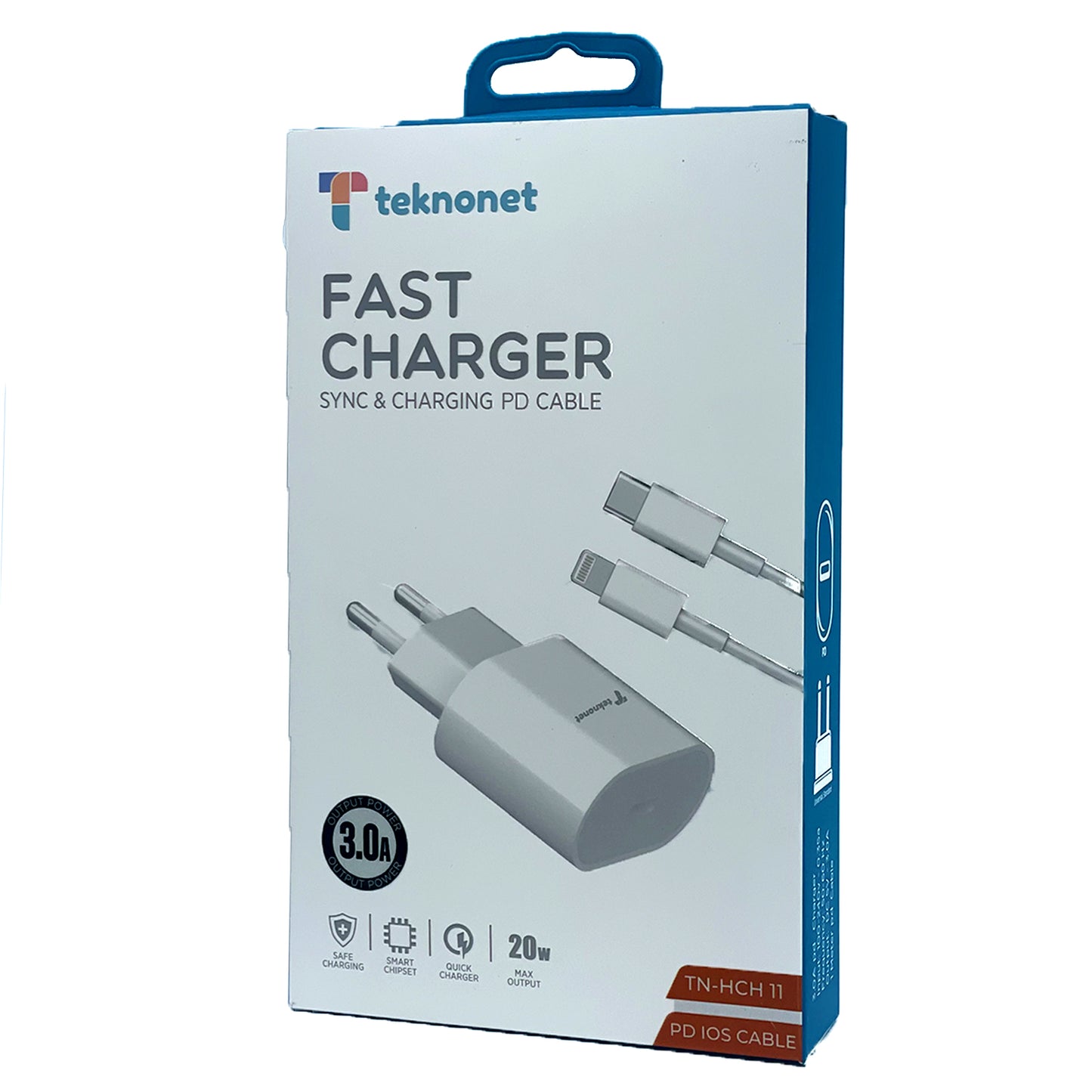 TN-HCH11 20W PD 3000 mAh Lightning Kablo + Şarj Aleti (Beyaz)