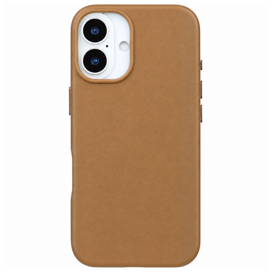 iPhone 17 Gizli Magsafeli Vegan Deri Telefon Kılıfı - Kiremit