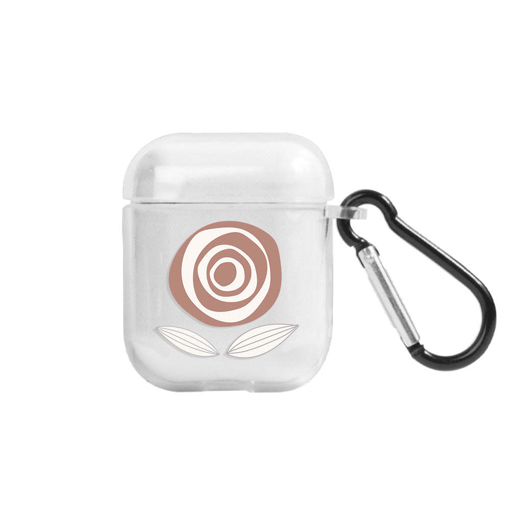 Apple AirPods Flowers Şeffaf Kılıfı
