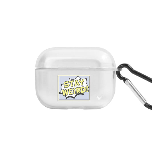 Apple AirPods Pro 3 Stay Weird Şeffaf Kılıfı