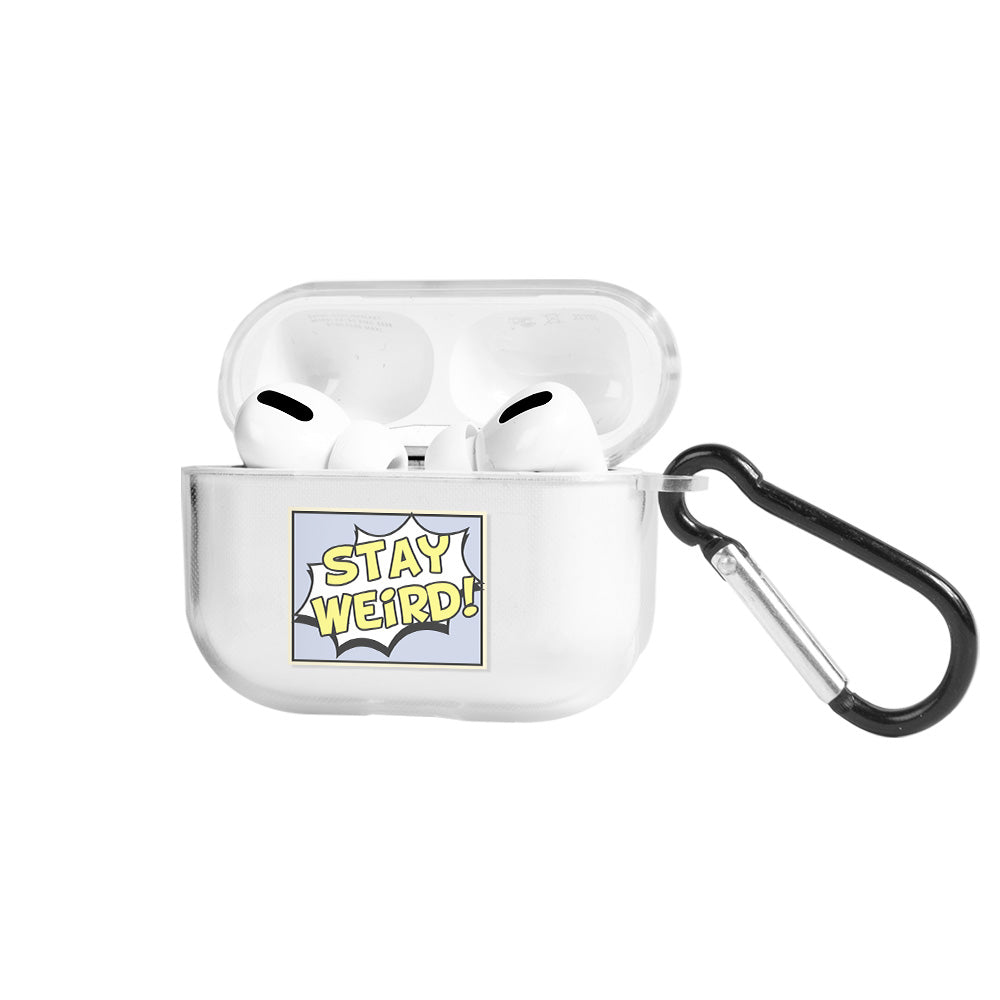 Apple AirPods Pro Stay Weird Şeffaf Kılıfı