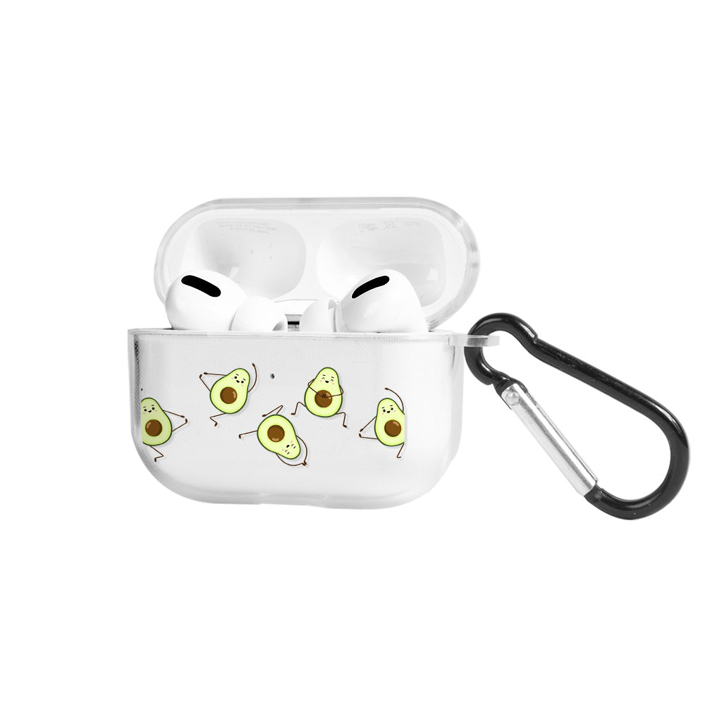 Apple AirPods Pro Dancing Avocados Şeffaf Kılıfı