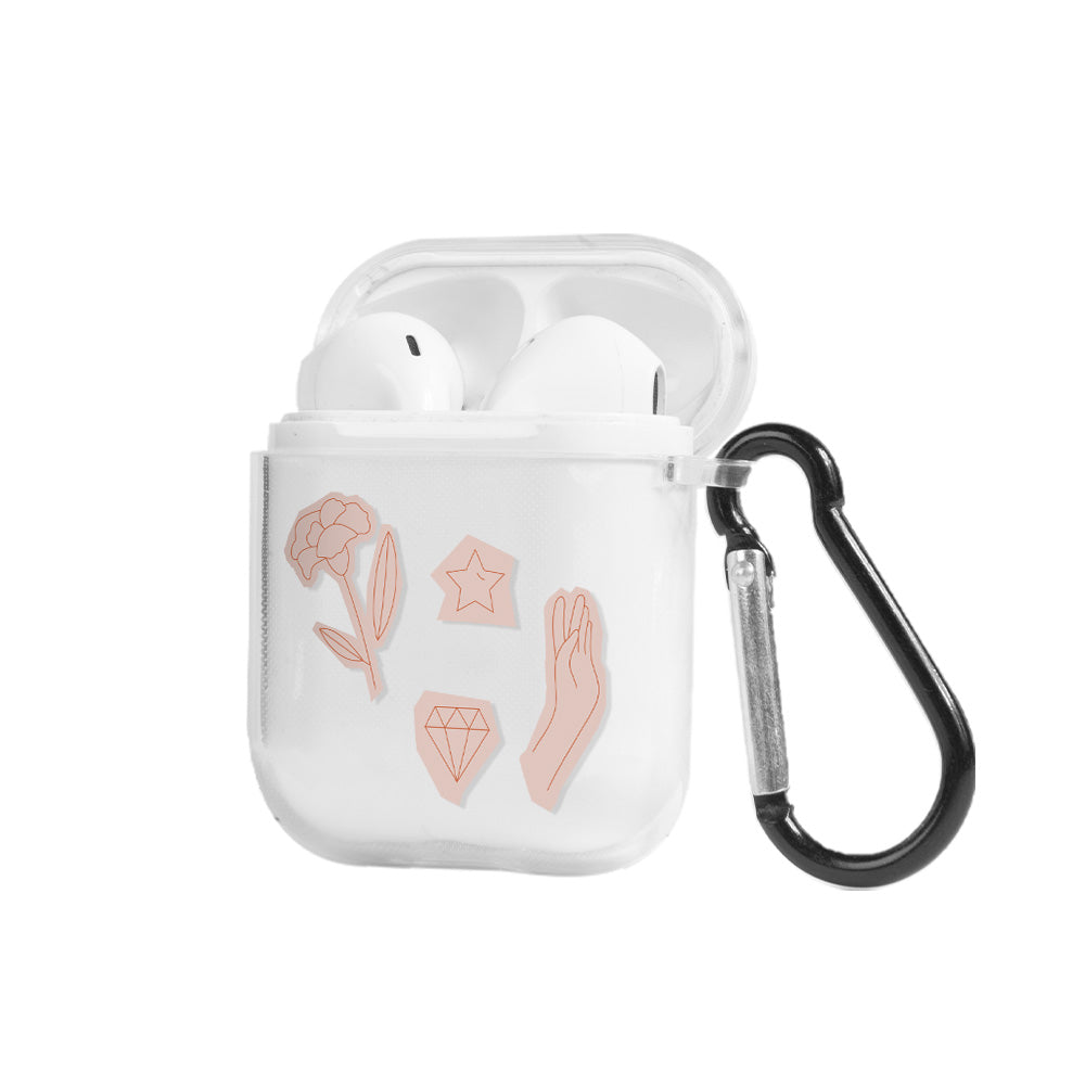 Apple AirPods Sketch Şeffaf Kılıfı