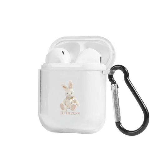 Apple AirPods Princess Rabbit Şeffaf Kılıfı