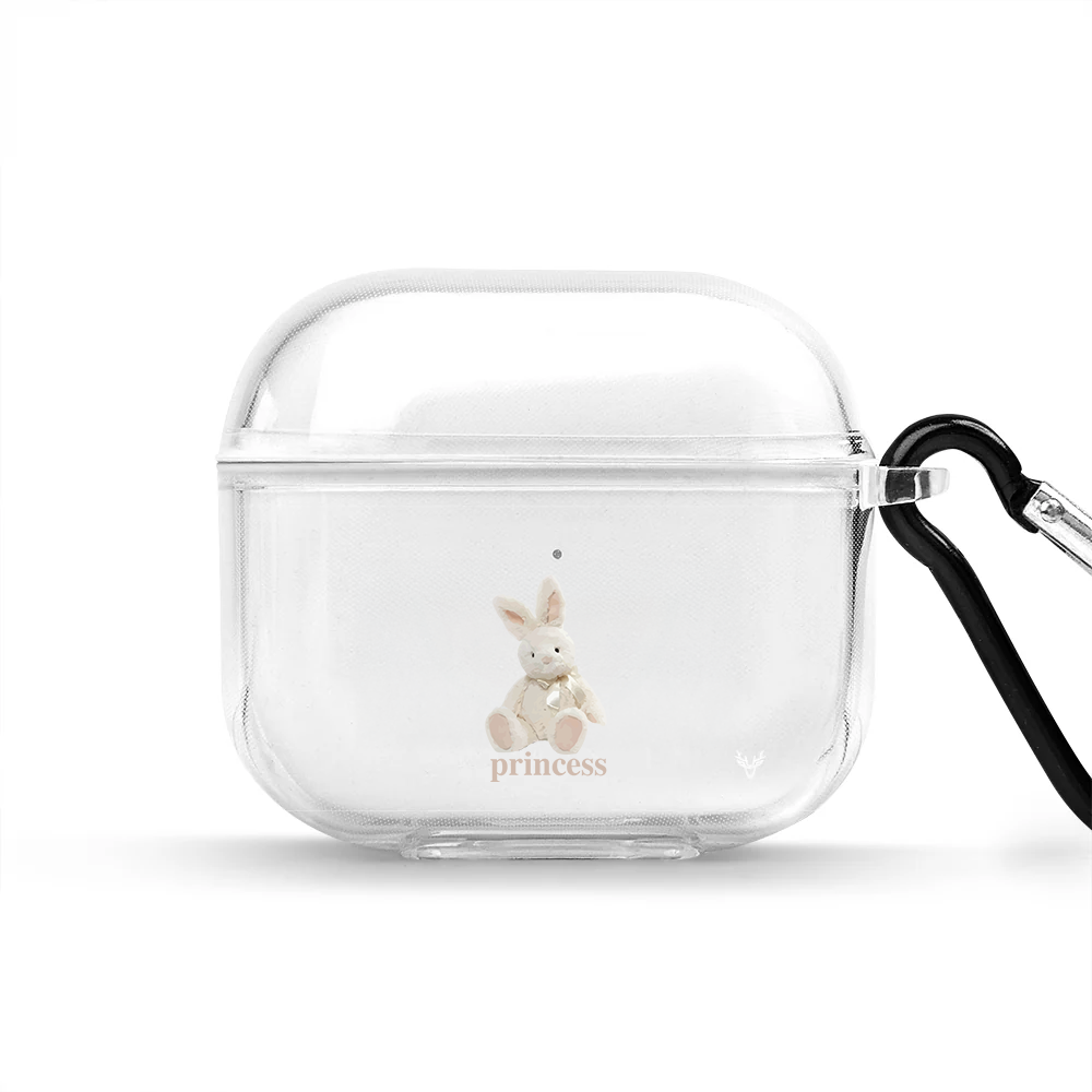 Apple AirPods 3 Princess Rabbit Şeffaf Kılıfı