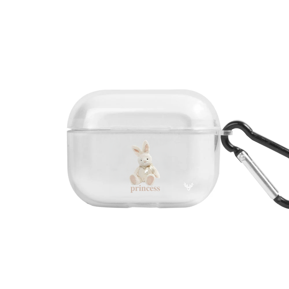 Apple AirPods Pro Princess Rabbit Şeffaf Kılıfı