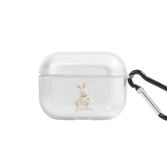 Apple AirPods Pro 2 Princess Rabbit Şeffaf Kılıfı